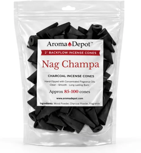 Miniatura 7 de Conos de incienso de carbón de reflujo Nag Champa de 2 pulgadas (10 conos)