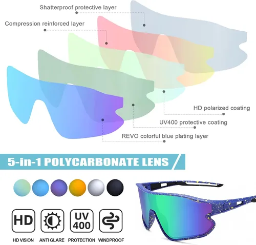 Miniatura 2 de YUNBLL&KO Gafas de sol para niños, gafas de sol de béisbol para jóvenes, TR90, marco ligero, UV400, gafas de sol deportivas para ciclismo para niñas