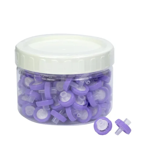 Miniatura 7 de Filtros de jeringa PVDF Filtración hidrofílica 0.45um micrones Tamaño de poro 0.984 in Diámetro de membrana Disco de membrana PVDF de laboratorio