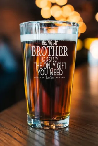 Miniatura 3 de Being My Brother Is Really The Only Gift You Need - Vaso de cerveza de 16 onzas, regalos para hermano mayor de hermana, regalo para mejores amigos