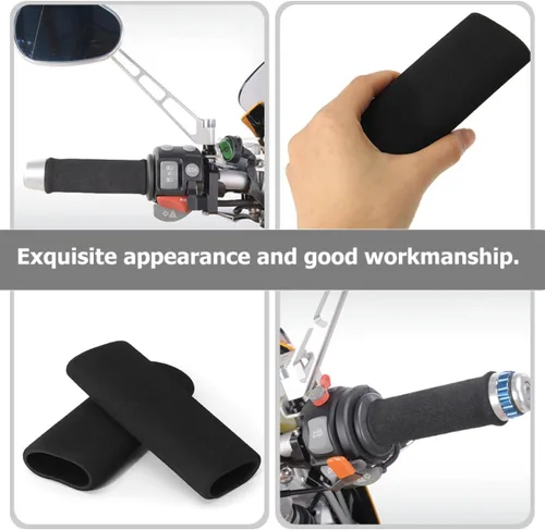 Miniatura 5 de BESPORTBLE Mangos de esponja para manillar de bicicleta, mangos de espuma para manillar, agarre cómodo, tubo de espuma, suministros de motocicleta