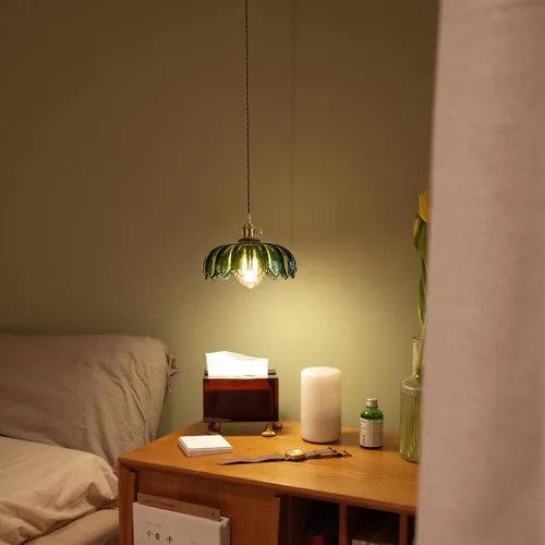 Miniatura 2 de XZHGCEE Lámparas colgantes vintage: luces colgantes de cristal isla de cocina, luz colgante verde, lámpara colgante moderna lámpara colgante de luz