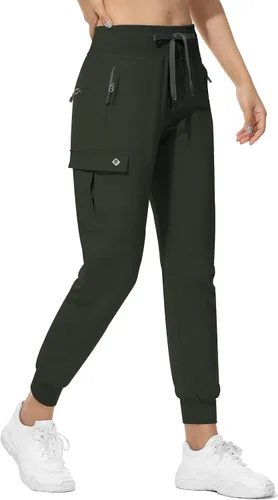 Miniatura 35 de RlaGed - Pantalones tipo cargo de senderismo para mujer, pantalones deportivos ligeros, de secado rápido, resistentes al agua, para pesca y al aire