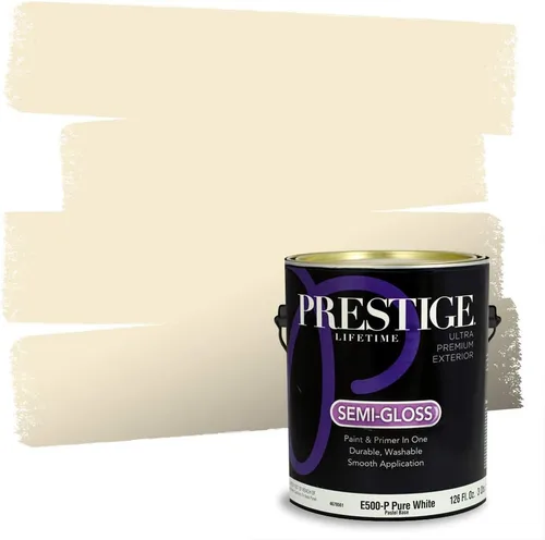 Miniatura 113 de PRESTIGE Paints Exterior Paint and Primer In One, 1-Gallon, Satin, Comparable Match of Benjamin Moore* Royal Linen* 931BM-PCM