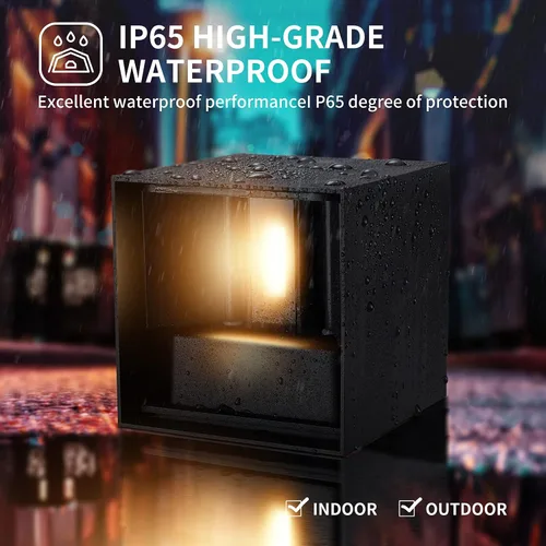 Miniatura 3 de SOKHNA Lámpara de pared impermeable de aluminio LED moderna,Luz de pared al aire libre,6W 3000K blanco cálido, IP65 impermeable al aire libre