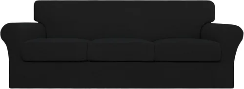 Miniatura 47 de Easy-Going - 4 piezas de funda elástica para sofá de gran tamaño para perros, lavable, para 3 cojines separados, protector de muebles elástico
