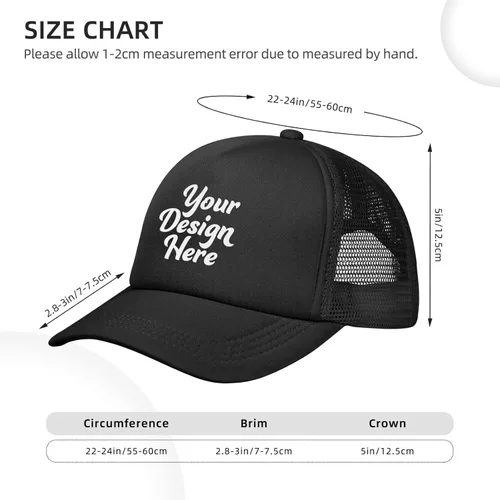Miniatura 4 de Sombreros personalizados para hombres y mujeres, diseña tu propio sombrero de camionero personalizado, añade logotipo, texto, foto, sombrero