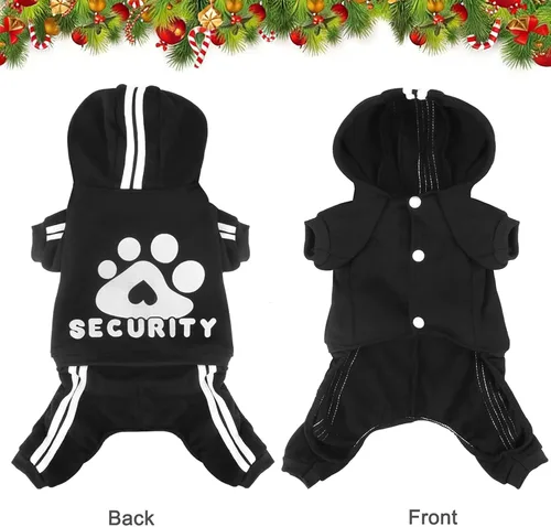 Miniatura 5 de Sudadera de seguridad con capucha para perros de 4 patas - Mono con sudadera - Sudaderas - Ropa suave y cálida para perros - Suéter con capucha