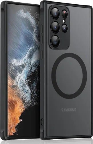 Miniatura 9 de HikerClub Funda magnética para Galaxy A16 (2024), compatible con cargador inalámbrico, ajuste delgado, Amti-Scratch, translúcido, mate, cubierta