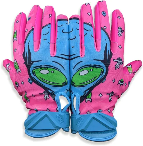 Miniatura 42 de Battle Sports - Guantes de fútbol americano para receptor abierto con dorso de mano, ultraadherentes y con agarre, antideslizantes, para adultos