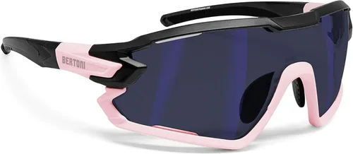 Miniatura 15 de Bertoni Gafas de sol deportivas polarizadas fotocromáticas ciclismo MTB con prescripción portador QUASAR Negro-Aguamarina/Espejo Azul