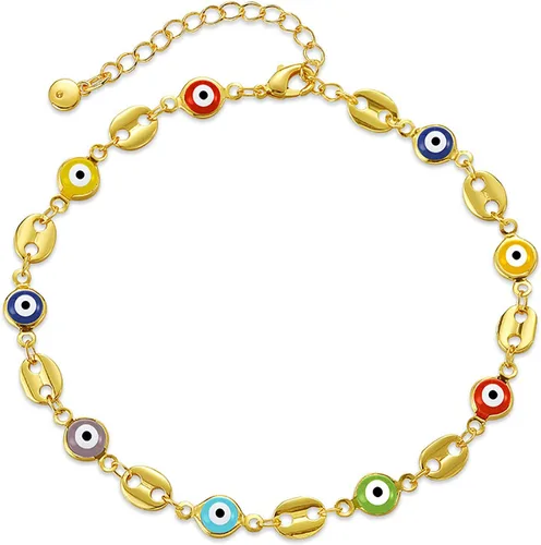Miniatura 19 de Tobillera para mujer, chapada en oro de 18 quilates, tobillera con dije de oro, impermeable, para verano, playa, cadena de pie, joyería para regalos