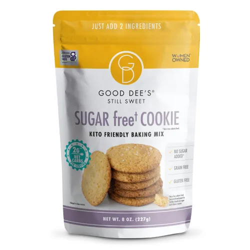 Good Dees Mezcla para Hornear Baja en Carbohidratos, Mezcla para Galletas de Azúcar, Mezcla para Hornear Keto, Sin Azúcar Añadido, Sin Lácteos, Sin