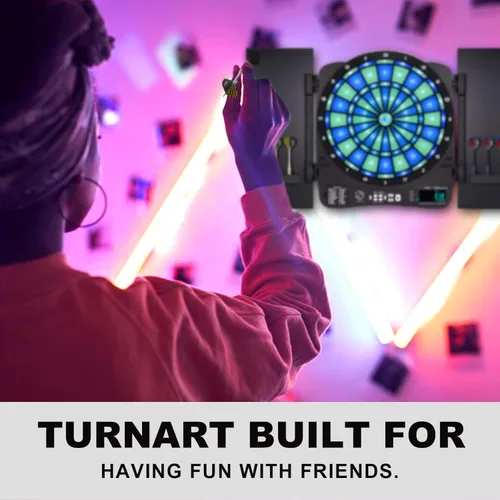 Miniatura 7 de Turnart Electronic Dart Board,13 inch Illuminated Segments Light Based Games Electric Dartboard for Adults Tested Tough Segment for Enhanced