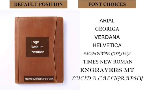 Miniatura 2 de Portafolio de cuero personalizado para hombres, regalos grabados para el día del padre para el marido de parte de la esposa, regalos de cuero Marrón