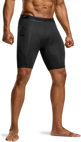Miniatura 8 de TSLA Men's Athletic Compression Shorts, Active Cool Dry Sports Performance Running Tights with Pocket