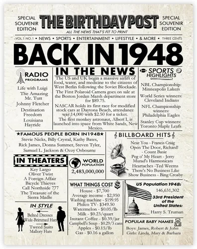 Miniatura 40 de Póster de cumpleaños 96 sin marco, periódico Back In 1930, regalos de feliz cumpleaños 96 para hombres y mujeres, vintage, retro, nacido en 1930