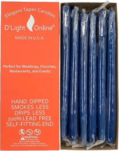 Miniatura 66 de D'light Online Elegantes Velas Cónicas de Otoño Estacional de 10 Pulgadas de Calidad Premium - Sin Perfume, Velas Cónicas Sumergidas a Mano, Sin