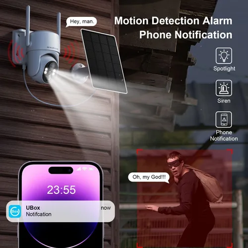 Miniatura 7 de No hay cámara de seguridad WIFI, no necesita Internet, cámara de seguridad celular 4G LTE inalámbrica para exteriores, cámara solar para seguridad