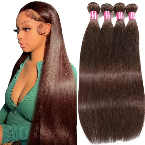 Miniatura 11 de Paquetes de pelo lacio brasileño, cabello humano virgen 100% sin procesar, color negro natural, 4 paquetes, 12, 14, 16 y 18 pulgadas