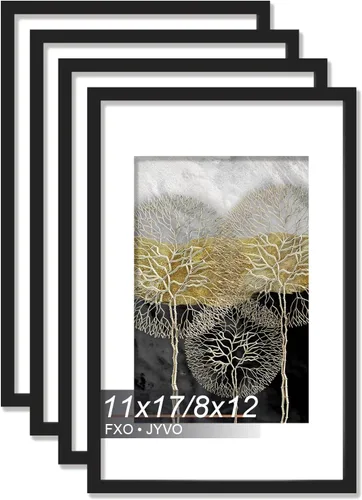 Miniatura 106 de Fxojyvo Marco de Fotos de 4x6, Muestra Foto de 3.5x5 con Paspartú o 4 x 6 Sin Paspartú, Liviano y de Alta Transparencia Marco de 4 por 6 para Pared