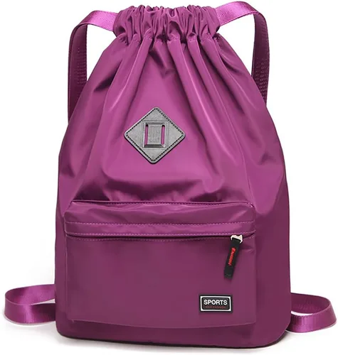 Peicees - Mochila tipo bolsa deportiva, ligera, impermeable con jareta para hombre y mujer