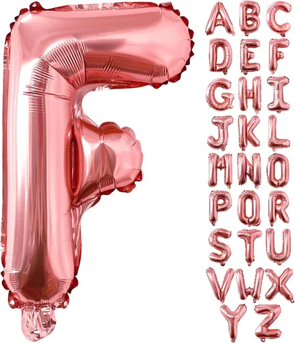 Miniatura 24 de Lovoir Globos grandes de 40 pulgadas de oro rosa con letra C de gran tamaño, globo de helio de aluminio de Mylar para decoración de fiesta de Letra