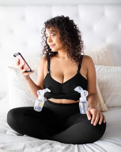 Miniatura 31 de Kindred Bravely Sublime Pumping Bra Hands Free, Adjustable Pumping & Nursing Bra with EasyClip for All Breast Pumps