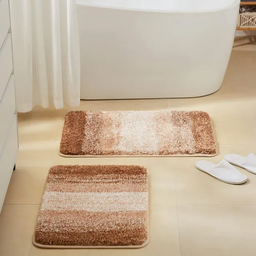 Miniatura 52 de TECHMILLY Alfombras Corredoras de Baño Super Suaves Peludas, Alfombras de Baño de Microfibra Gruesas Antideslizantes Absorbentes, Tapete de Baño