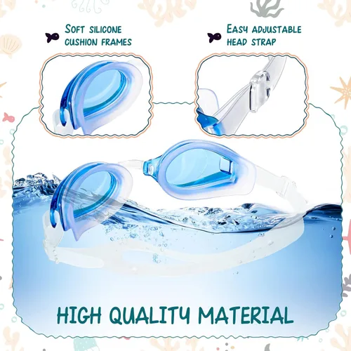 Miniatura 3 de Hoteam 36 pares de gafas de natación para niños, gafas de natación a granel para niños, regalos sin fugas, antivaho de visión amplia, gafas