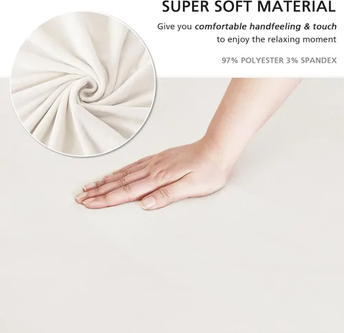 Miniatura 11 de NICEEC Funda para sofá biplaza, súper suave, 1 pieza, color rojo vino, elástica, universal, de elastano, para sala de estar, fácil ajuste, lavable