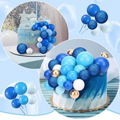 Miniatura 4 de Maitys 216 piezas de bolas para decoración de tartas, mini globos de espuma en forma de bola, para decoración de pastel para baby shower, fiesta