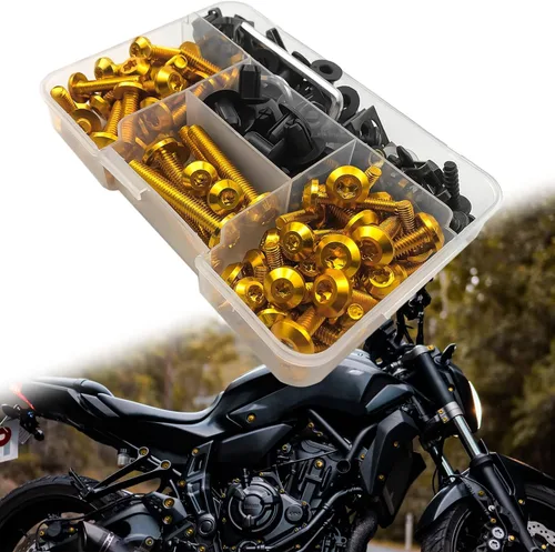 Kit de pernos de carenado de motocicleta mejorados, 195 piezas, tornillos y clips para CBR 600RR 1000RR CBR600 F3 F4 F4i Suzuki GSXR 600 750 1000
