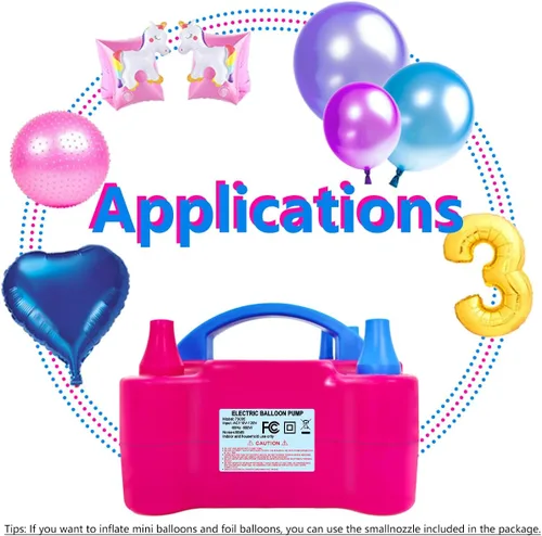 Miniatura 7 de Electric Balloon Pump, Portable 2 Modes Balloon Blower Machine with 14 Balloon Arch Kits, Air Pump for Balloon, Balloon Inflator for Party