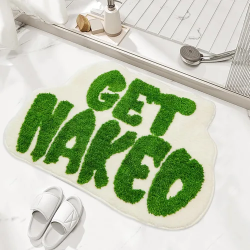Miniatura 11 de Alfombra de baño Get Naked, bonita alfombra de baño para baño, tapete antideslizante para suelo de ducha, tapete ultra suave, divertida decoración