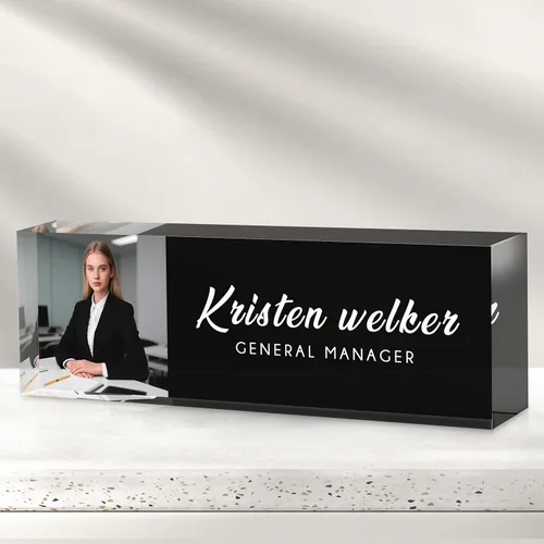 Miniatura 29 de Placa de nombre de oficina personalizada para escritorio, placa de nombre de escritorio, regalos personalizados para compañeros de trabajo, jefe