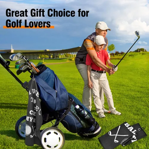 Miniatura 3 de Regalos para el día del padre para hombres, accesorios de golf para hombres, esposo, golfistas, divertido paño de limpieza de microfibra con clip