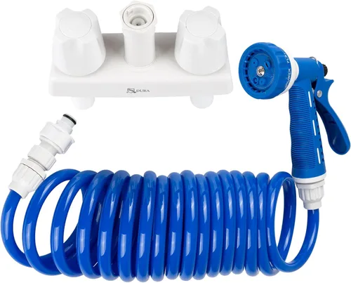 Miniatura 11 de Dura Faucet DF-SA188-BK Kit de rociador desmontable de conexión rápida para exteriores, manguera, puerto y muelle de pulverización utilitario