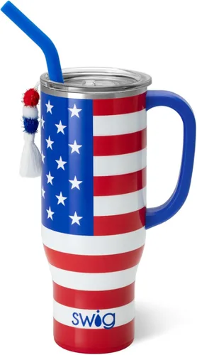 Miniatura 27 de Swig Life - Taza Mega de 40 onzas, Taza de 40 oz con asa y pajita, apta para portavasos, apta para lavavajillas, taza aislante extra grande