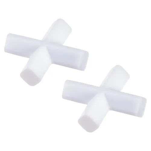 Miniatura 12 de MECCANIXITY Agitador magnético mezclador barra de agitación barra 10 mm (0.39 ") forma de cruz imán de recubrimiento blanco para laboratorio 2 piezas