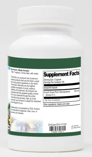 Miniatura 2 de Extracto de raíz de hierba de sofá extra fuerte 3:1 - 450 mg (100 cápsulas, ZIN: 511224)