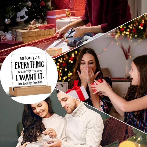 Miniatura 7 de Regalo divertido para oficina, regalos de humor para compañero de trabajo, líder, jefe, letrero decorativo de escritorio transparente de acrílico