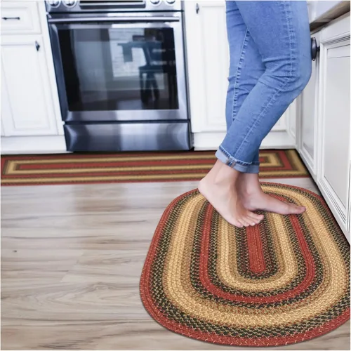 Miniatura 114 de Homespice Grey Cloud Farmhouse - Alfombras trenzadas de 5 x 8 pies, alfombras de yute duraderas para sala de estar y comedor Gris nube