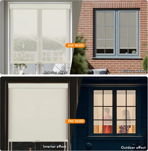 Miniatura 4 de Persilux - Persianas enrollables sin cordón, solares, para ventanas, con filtro de luz, persianas enrollables para ventanas (40,6 cm x 91,4 cm)