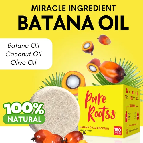 Batana Oil - Juego de 3 barras de champú y acondicionador para el crecimiento del cabello, engrosamiento, anti pérdida de cabello, voluminiza,