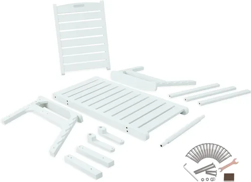 Miniatura 7 de Psilvam Tumbonas, sillones de polietileno de alta densidad con respaldo ajustable, soporta hasta 350 libras, para todo tipo de clima, reclinables