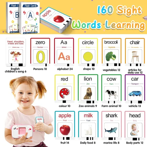 Miniatura 5 de Juguetes Montessori de aprendizaje para niños de 1 año, tarjetas flash parlantes para niños de 1-3, 2-4, terapia sensorial del habla para niños