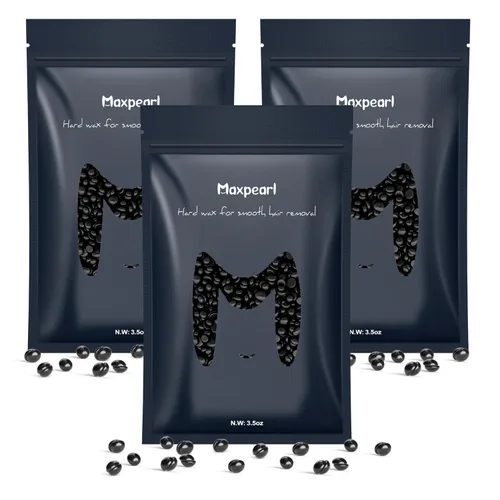 Miniatura 11 de Maxpearl Perlas de Cera Dura, 300g Granos de Cera para Depilación para Bikini Brasileño, Cara, Cejas, Axilas, Brazos, Pecho, Espalda, Piernas, Verde