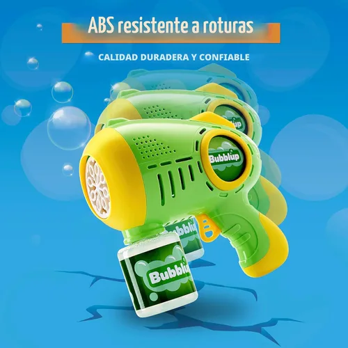 Miniatura 3 de Joyin - 2 pistolas de burbujas para niños con 4 botellas de solución, máquina automática de burbujas con 8 agujeros para niños, adultos, juguetes