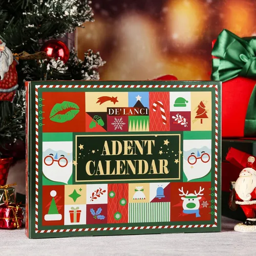 Miniatura 7 de Calendario de Adviento de maquillaje 2026, kit de regalo de maquillaje sorpresa de Navidad de DE'LANCI para mujeres, calendario de cuenta regresiva